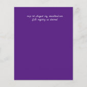 BUDGET Paars Oranje Floral Wedding Invite Flyer (Achterkant)