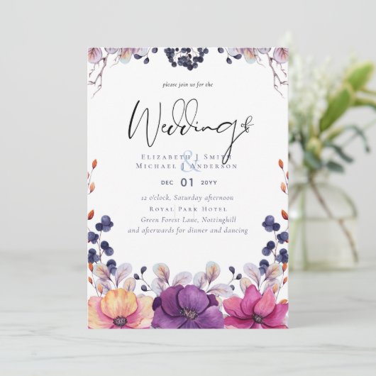 BUDGET Paars Oranje Schemering tot Dageraad Trouw  Kaart (Staand voorkant)