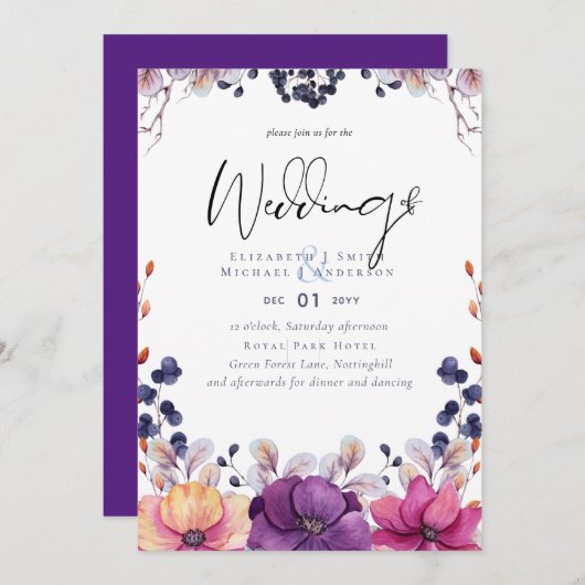 BUDGET Paars Oranje Schemering tot Dageraad Trouw  Kaart (Voorkant / Achterkant)