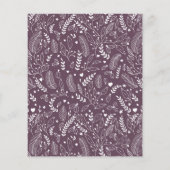 Budget Paars Pattern Joyful Kerstfoto (Achterkant)