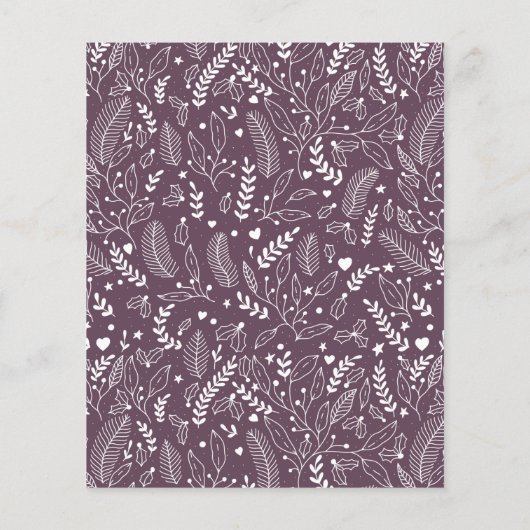 Budget Paars Pattern Joyful Kerstfoto (Achterkant)