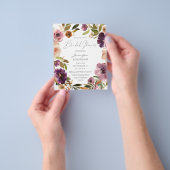 Budget Paars & Roze Bloemrijke Bruidsdouche V2 Gro Flyer (Hand)