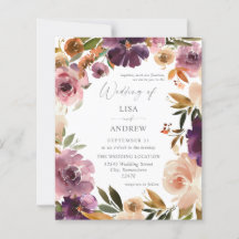 Budget Paars & Roze Blush Bloemen Bruiloft V3 Groo