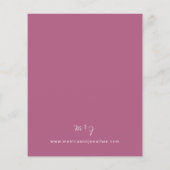 Budget Paars Roze MOD Calligrafie Bruiloft Flyer (Achterkant)