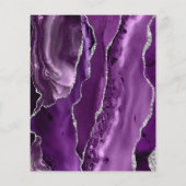 Budget Paars Silver Agate Dark WeddenMenu (Achterkant)