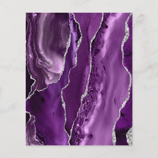 Budget Paars Silver Agate Dark WeddenMenu (Achterkant)