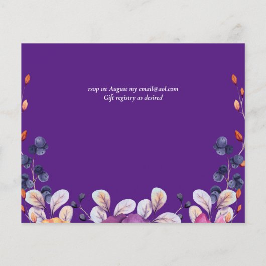 BUDGET Paars Sinaasappel Doesk tot zondag huwelijk (Achterkant)