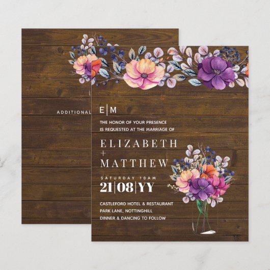 BUDGET Paars Sinaasappel Doesk tot zondag huwelijk (Voorkant / Achterkant)