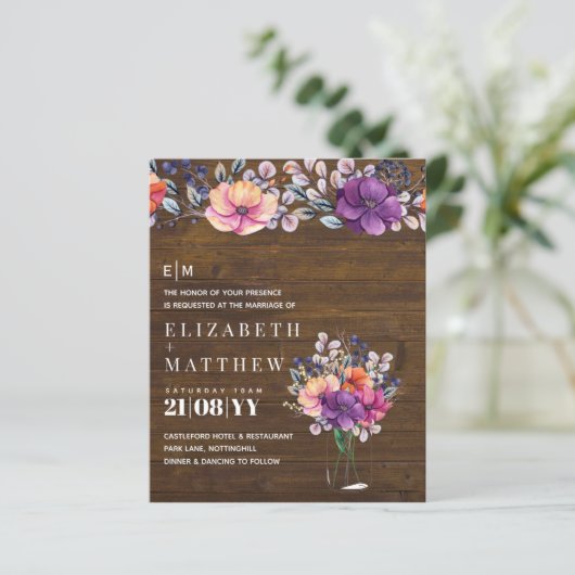 BUDGET Paars Sinaasappel Doesk tot zondag huwelijk (Staand voorkant)