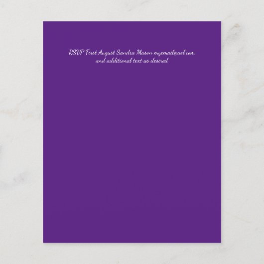 BUDGET Paars Sinaasappel Doesk tot zondag huwelijk (Achterkant)