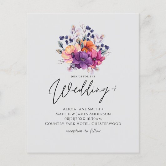 BUDGET Paars Sinaasappel Doesk tot zondag huwelijk (Voorkant)