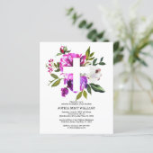 Budget Paars & White Cross Baptism Uitnodiging (Staand voorkant)
