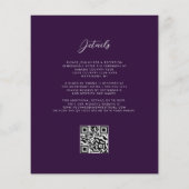 Budget Paars Zilver Agaat Pruim QR Code Bruiloft (Achterkant)