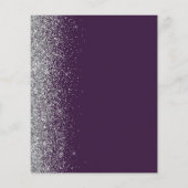 Budget Paars Zilver Schrift Glitter Bewaar de Datu (Achterkant)