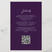 Budget Paars Zilveren Agaat Pruim QR Code Bruiloft (Achterkant)