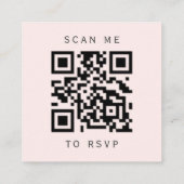 Budget Paarse Agaat Blush Wedding QR Code RSVP Informatiekaartje (Achterkant)