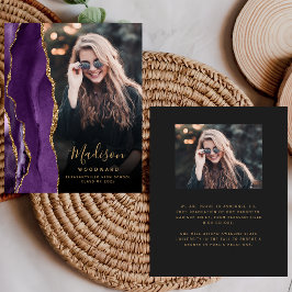 Budget Paarse Agaat Foto Dark Afstudeerder Aankond