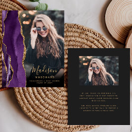 Budget Paarse Agaat Foto Dark Afstudeerder Aankond