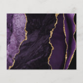 Budget Paarse Agaat Wedding Save the Date (Achterkant)