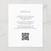 Budget Paarse Agat Zilveren QR Code Trouwuitnodigi (Achterkant)