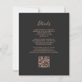 Budget Paarse Agate Roze Goud Donkere QR Code Huwe (Achterkant)