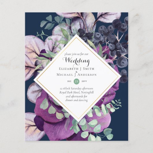 BUDGET - Paarse - blauwe - finale - huwelijksuitno (Voorkant)