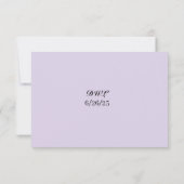 Budget Paarse/Blauwe Hortensia QR Code RSVP Kaart (Achterkant)