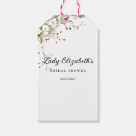 Budget Paarse Bloemen Bridgerton Bruidsfeest Cadeaulabel