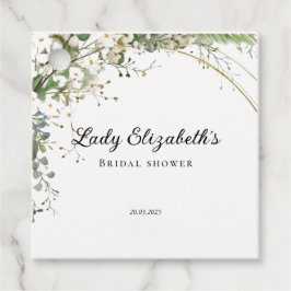 Budget Paarse Bloemen Bridgerton Bruidsfeestje Bedankjes Labels