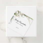 Budget Paarse Bloemen Bridgerton Bruidsfeestje Bedankjes Labels (In situ)