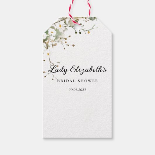 Budget Paarse Bloemen Bridgerton Bruidsfeestje Cadeaulabel (Voorkant)