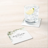 Budget Paarse Bloemen Bridgerton Bruidsfeestje Kartonnen Onderzetters (Insitu)