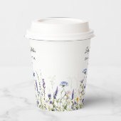 Budget Paarse Bloemen Bridgerton Bruidsfeestje Papieren Bekers (Links)