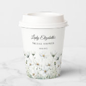 Budget Paarse Bloemen Bridgerton Bruidsfeestje Papieren Bekers (Achterkant)