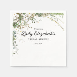 Budget Paarse Bloemen Bridgerton Bruidsfeestje Servet