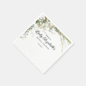 Budget Paarse Bloemen Bridgerton Bruidsfeestje Servet (Hoek)