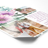 BUDGET Paarse Bloemen Foto Tekst Sjabloon Afdruk (Hoek)