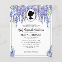 Budget Paarse Bloemen Regency Era Vrijgezellenfees