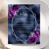 Budget Paarse Bloemen Zilveren Navy Folie Trouwmen