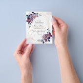 Budget Paarse Bloemenschildering Waterverf Bruidsm Flyer (Hand)