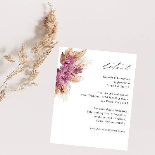 Budget Paarse Bloemige Boho Details Flyer