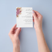 Budget Paarse Bloemige Boho Details Flyer (Hand)