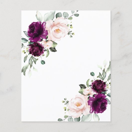 Budget Paarse & Blush Graduation Party Uitnodiging (Achterkant)