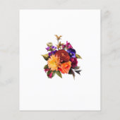 BUDGET Paarse Bourgogne Floral 90ste verjaardag Ui (Achterkant)