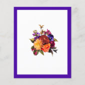 BUDGET Paarse Bourgogne Floral 90ste verjaardag Ui (Achterkant)