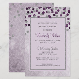 Budget Paarse Confetti Bridal Shower