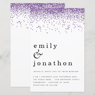 Budget Paarse Confetti Glitter Weddenschap