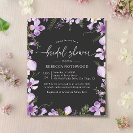 Budget Paarse Floral Bridal Shower