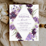 Budget Paarse Floral Bridal Shower<br><div class="desc">Budget Chic and Modern Dusty Paars Lila Floral Flowers Botanical Greenery Waterverf Lijst Autumn,  Winter,  Spring of Summer Wedding Invitations - omvat prachtige en elegante scripttypografie voor de speciale Bride om feest te worden op feestdag of op feestdag.</div>