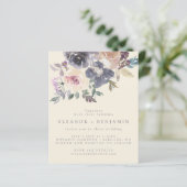 Budget Paarse Floral Waterverf Elegant Wedding (Staand voorkant)